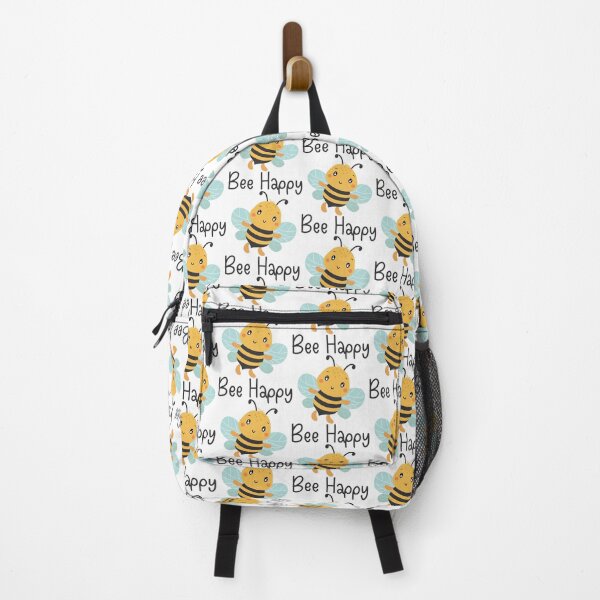 Item preview, Bee happy funny animal pun or quote designed and sold by chameleon-crook.