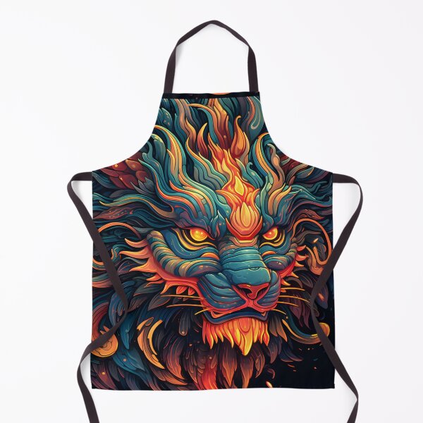 Item preview, Digital Art Tiger- Graphic Colorful Tiger Abstract Blue and Fire Orange Flaming tiger designed and sold by JD72shirtshop.