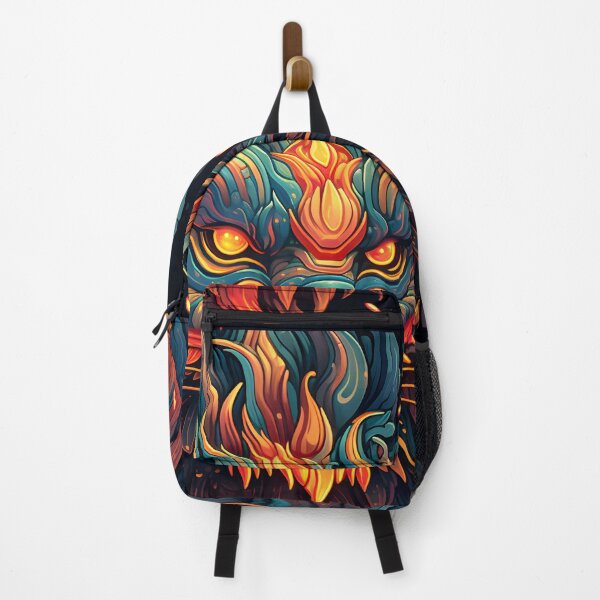 Item preview, Digital Art Tiger- Graphic Colorful Tiger Abstract Blue and Fire Orange Flaming tiger designed and sold by JD72shirtshop.