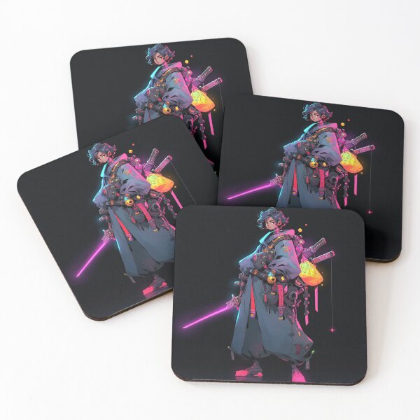 Item preview, Anime Mange Cyberpunk Synthwave Ninja Samurai  designed and sold by Drahcnayel.