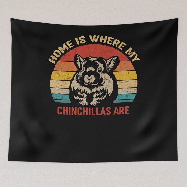 Item preview, Home Is Where My Chinchillas Are - Funny Retro Chinchilla Gift designed and sold by lou731.