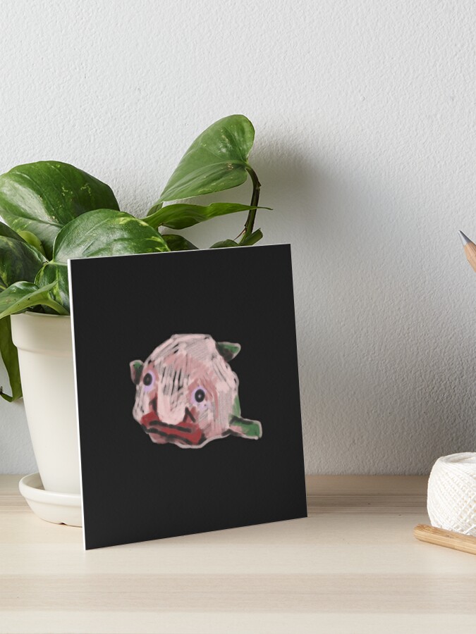 This is my happy face - blob fish Art Board Print for Sale by  BumbleBearArtUK