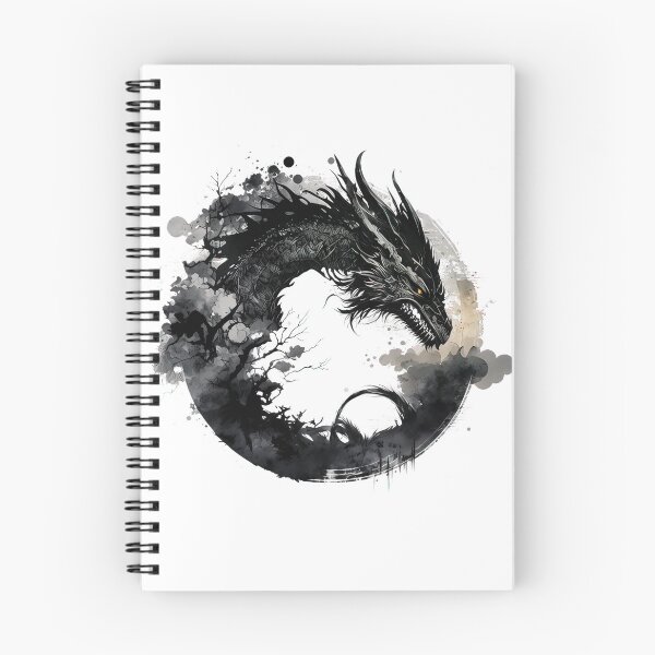 Artikelvorschau, Schwarzer Drache im dunklen Wald entworfen und verkauft von CalyCollab.
