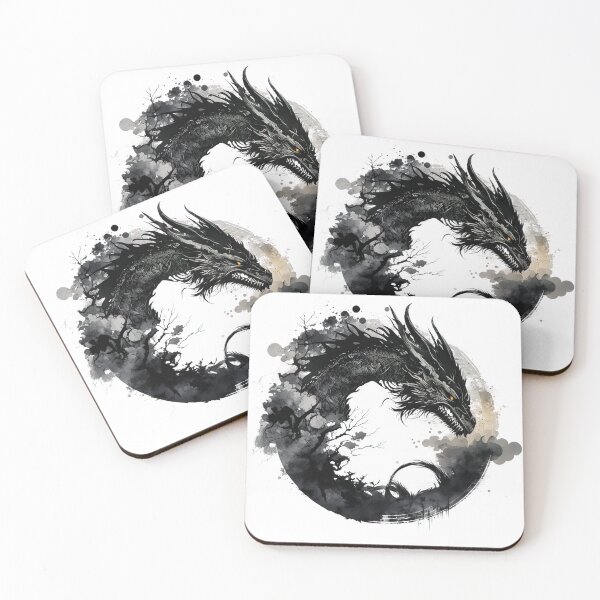 Item preview, Black Dragon in the Dark Woods designed and sold by CalyCollab.