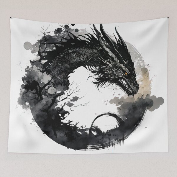 Item preview, Black Dragon in the Dark Woods designed and sold by CalyCollab.