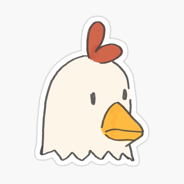 Unimpressed Chicken Head Sticker
