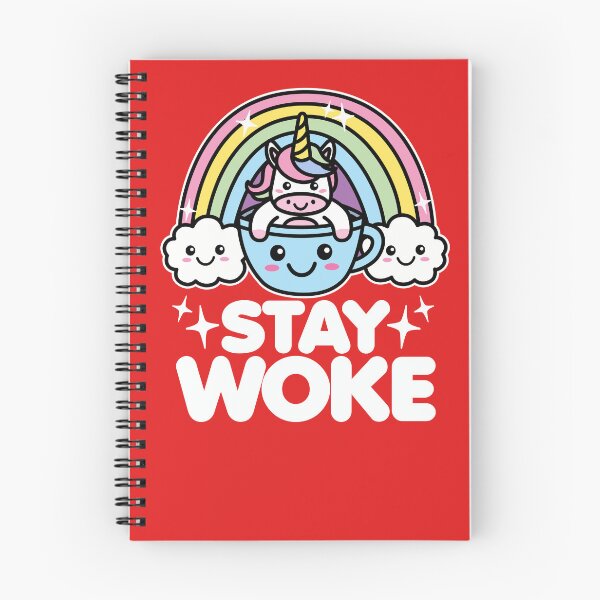 Item preview, Stay Woke Cute Kawaii Unicorn and Rainbow designed and sold by DetourShirts.