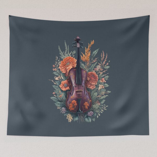 Item preview, Floral Violin designed and sold by SushiAnn.