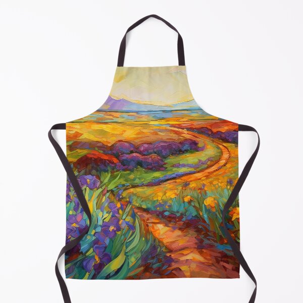 Item preview, Iris Floral Fields - Impressionistic landscape 3 designed and sold by Red Witch Art.