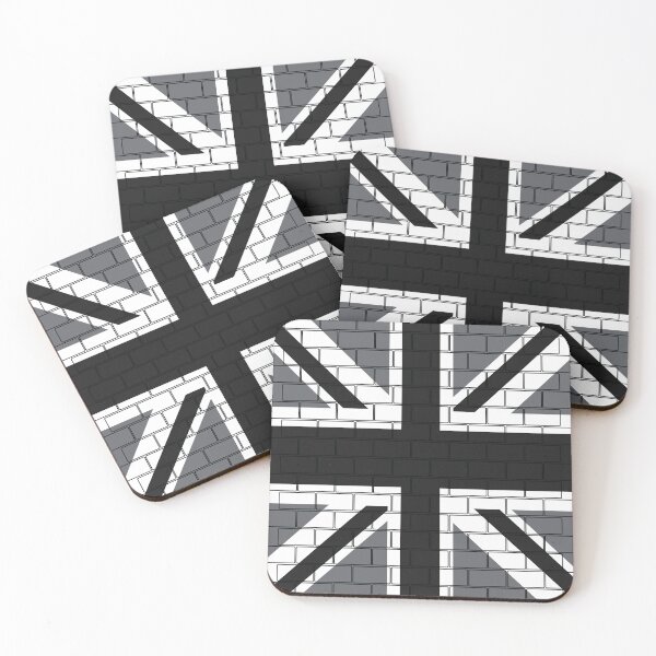 Item preview, Uk flag on a black and white wall  designed and sold by Donutlovers.