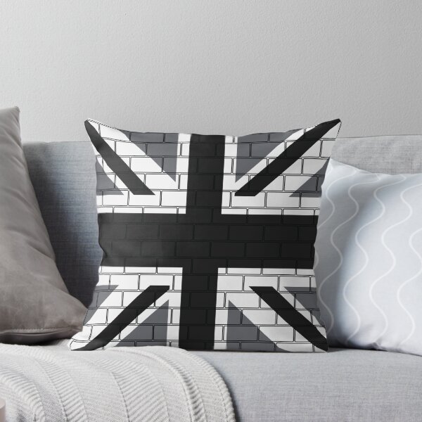 Item preview, Uk flag on a black and white wall  designed and sold by Donutlovers.