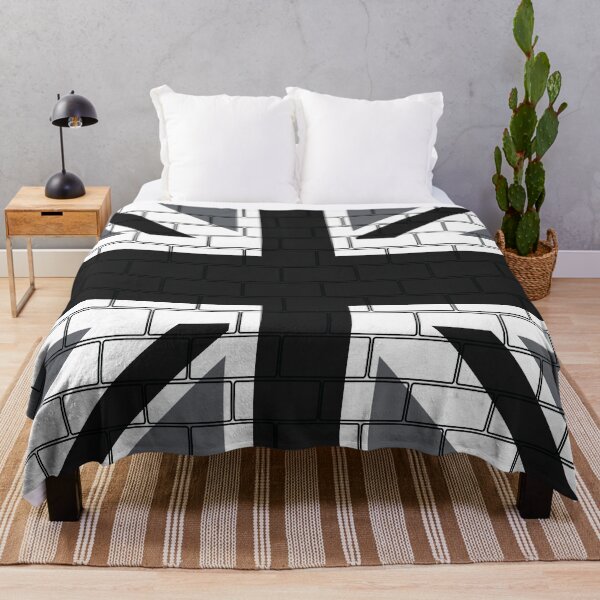 Item preview, Uk flag on a black and white wall designed and sold by Donutlovers.