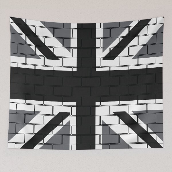 Artikelvorschau, Uk flag on a black and white wall  entworfen und verkauft von Donutlovers.