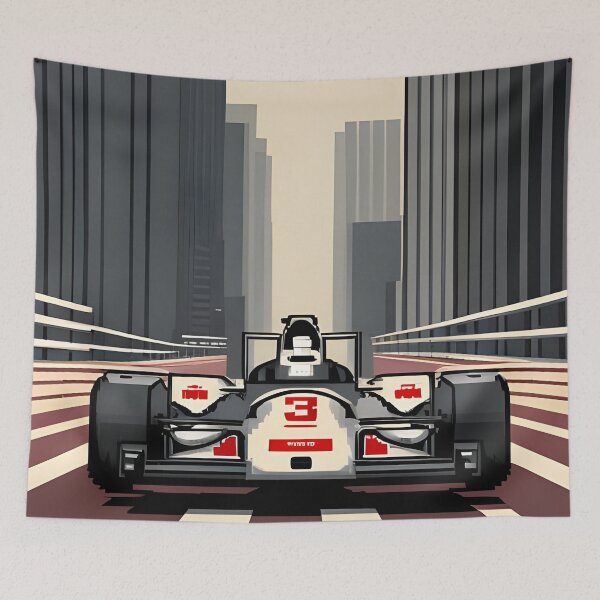 Item preview, Formula car on city streets pixel designed and sold by brandway.