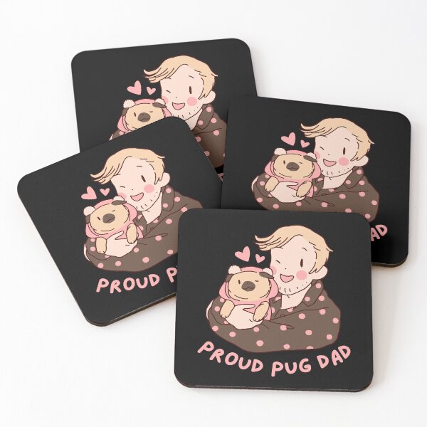 Item preview, Proud Pug Dad designed and sold by MadeByBeata.