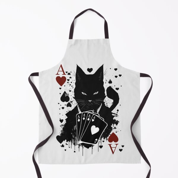 Item preview, Cat Black and White Ace of Hearts Cool designed and sold by Hic21.