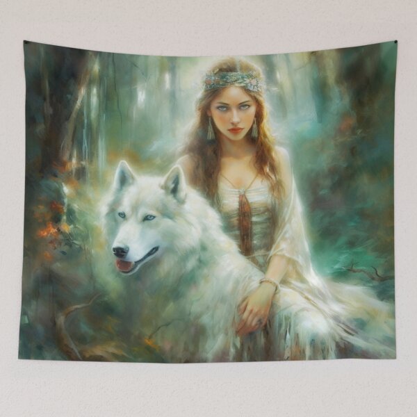 Item preview, Woman and Wolf 8 designed and sold by Dawn van Doorn.