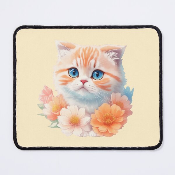 Item preview, Dreamy Foldscape: Scottish Fold's Vintage Floral Wonderland designed and sold by VIBRANZIO.