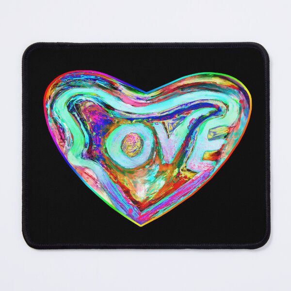 Item preview, Psychedelic Pride Rainbow Love Heart designed and sold by Deborah Camp.