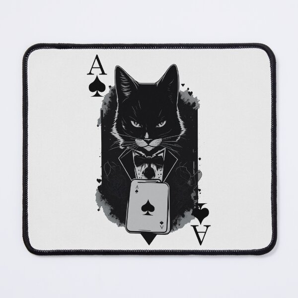 Item preview, Bluffing Cat Black Ace of Clubs Cool designed and sold by Hic21.