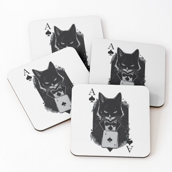 Item preview, Bluffing Cat Black Ace of Clubs Cool designed and sold by Hic21.