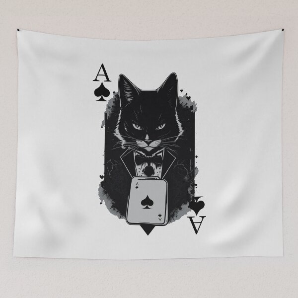 Item preview, Bluffing Cat Black Ace of Clubs Cool designed and sold by Hic21.