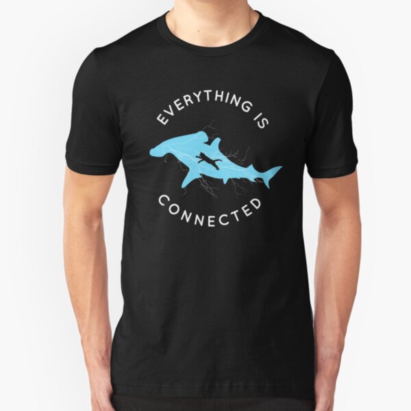 Everything is Connected Shirt Cat Shark Slim Fit T-Shirt