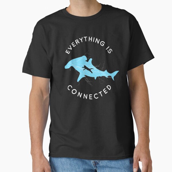 Item preview, Everything is Connected Shirt Cat Shark designed and sold by Grafik Traffik.