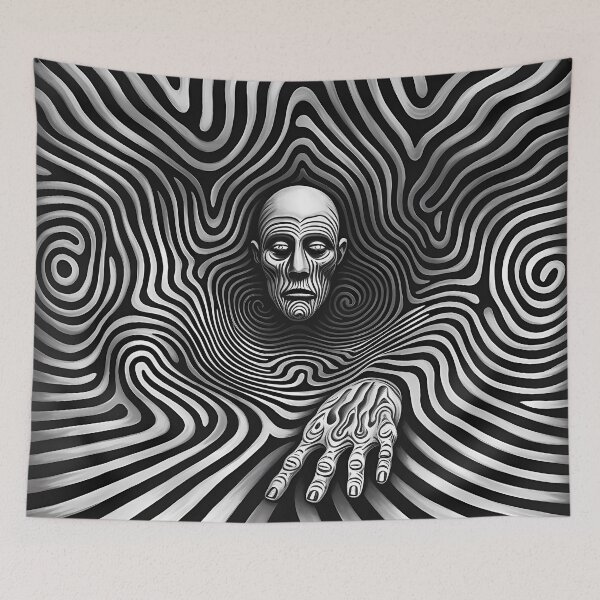 Item preview, Scary Graphic Op Art Style designed and sold by MTJ-Mushrooms.