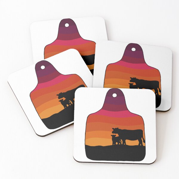 Item preview, Cows in Sunset Cow Tag designed and sold by taylorj1215.
