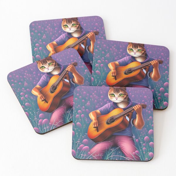 Item preview, Cat with with guitar  designed and sold by simaso.