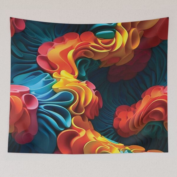 Item preview, Abstract Colorful 3D Shapes designed and sold by AdrianGrosu.