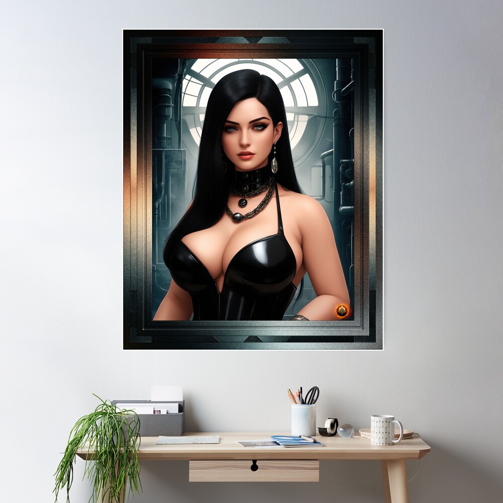 The Maven Anistoria Credorian Beautiful AI Concept Art Portrait by Xzendor7 Wall Decor Poster