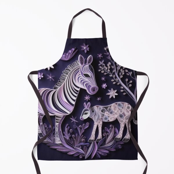 Artikelvorschau, Horse with flowers and leaves on a purple background. Fantasy illustration entworfen und verkauft von aiphotosart.