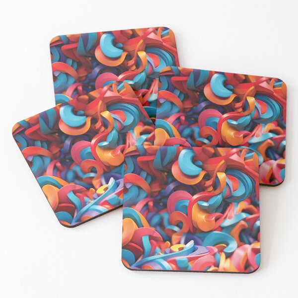 Item preview, Abstract Colorful 3D Shapes designed and sold by AdrianGrosu.