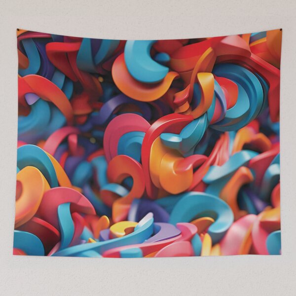 Item preview, Abstract Colorful 3D Shapes designed and sold by AdrianGrosu.