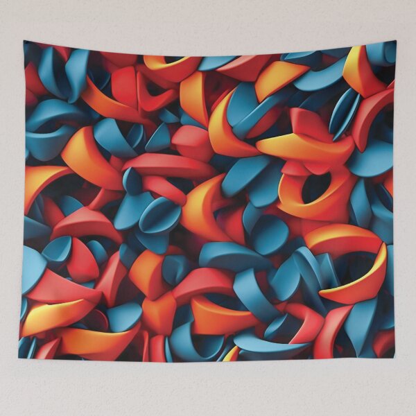 Item preview, Abstract Colorful 3D Shapes designed and sold by AdrianGrosu.