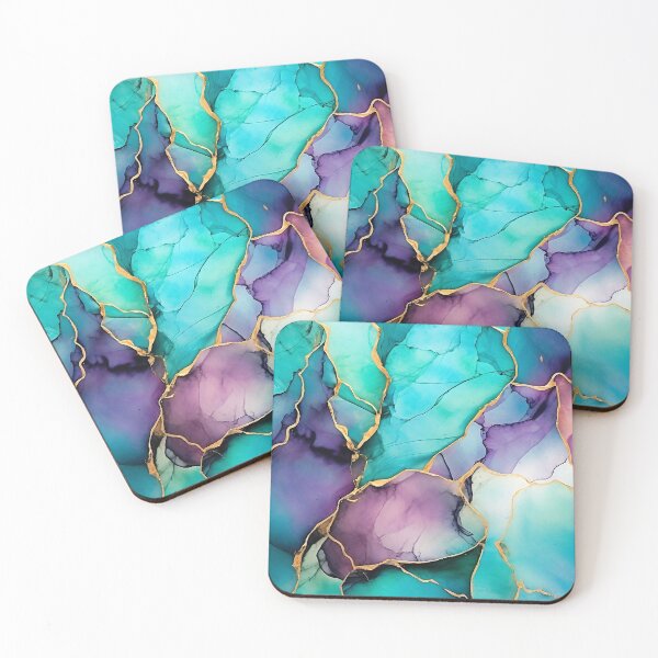 Item preview, Ultraviolet Visions - Abstract Alcohol Ink Art designed and sold by inkvestor.