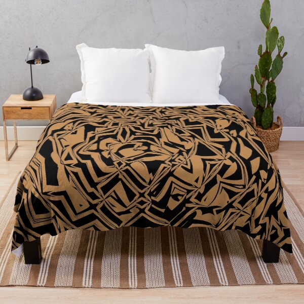 Artikelvorschau, Abstract Modern Lattice Pattern in Copper Gold and Black entworfen und verkauft von Trevor Hirst.