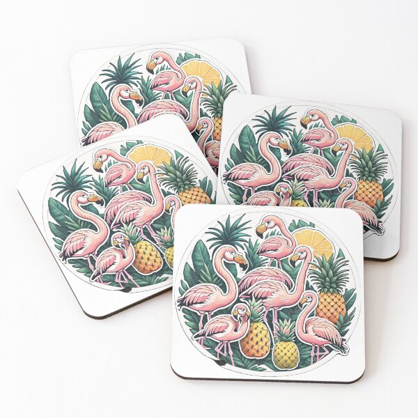 Item preview, summer patterns with flamingos and pineapples,  designed and sold by SplendidStyles.