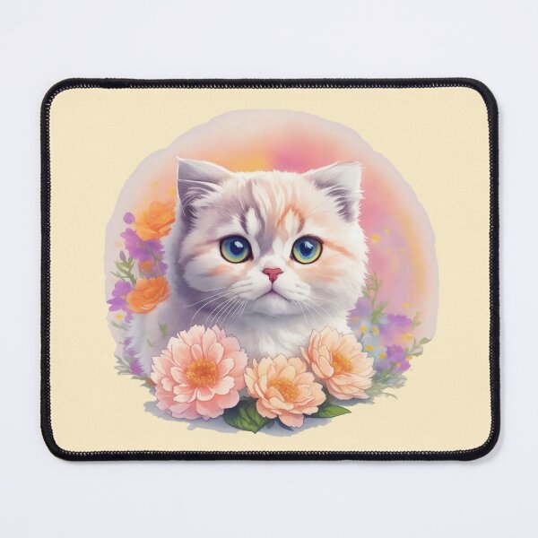 Item preview, Mesmerizing Flora: Scottish Fold's Grace and Beauty Bloom in Fantasy designed and sold by VIBRANZIO.