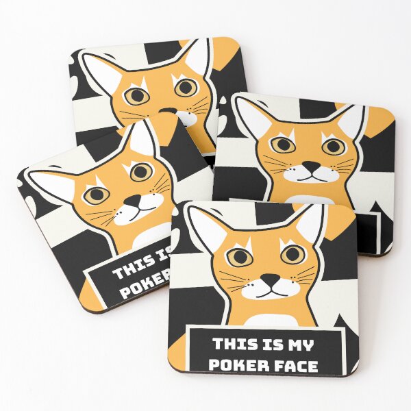 Item preview, Poker Face Cat - Funny Cute Bluffing designed and sold by Hic21.