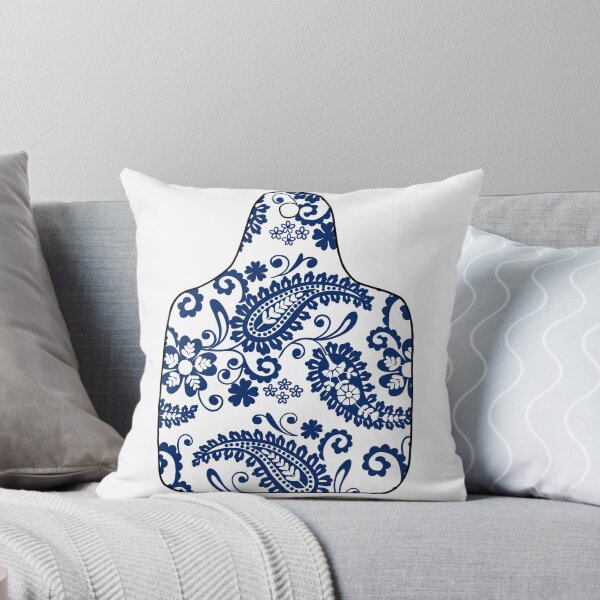 Item preview, Navy Blue Paisley Cow Tag designed and sold by taylorj1215.