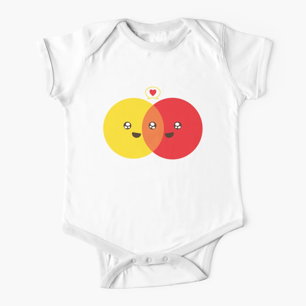 Cute Colorful Valentines Day Venn Diagram | Baby One-Piece