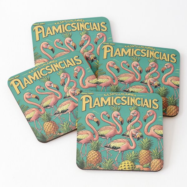 Item preview,  summer patterns with flamingos and pineapples,  designed and sold by SplendidStyles.