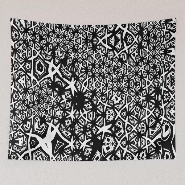 Item preview, Geometric Abstract Pattern in Black and White designed and sold by Trevor Hirst.