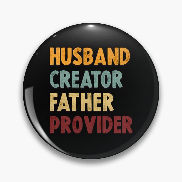 Item preview, Husband Creator Father Provider - Retro Text designed and sold by Whimsical  Thinker.