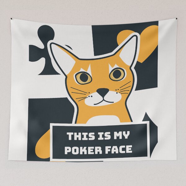 Item preview, Poker Face Cat - Funny Cute Vegas designed and sold by Hic21.