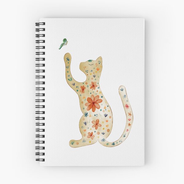 Artikelvorschau, Aquarellkatze und Schmetterling entworfen und verkauft von TeraLynne.