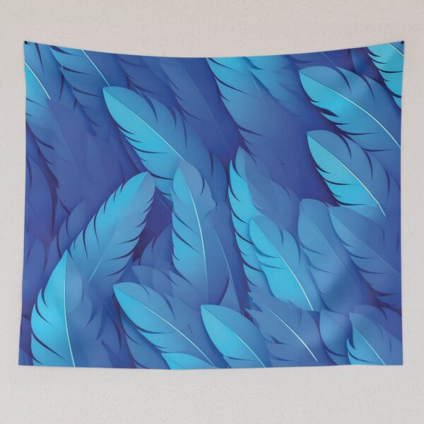 Item preview, Blue elegant feathers pattern designed and sold by AdrianGrosu.